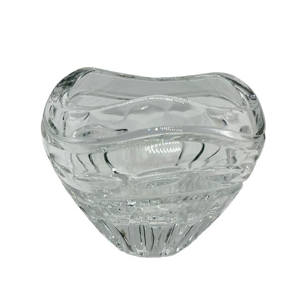 Royal Limited Crystal Wave Abstract Bowl Made in Slovenia Decorative Vessel - Picture 2 of 11
